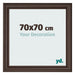 Photo Frame 70x70cm Oak Dark MDF Lazio Front Size | Yourdecoration.co.uk