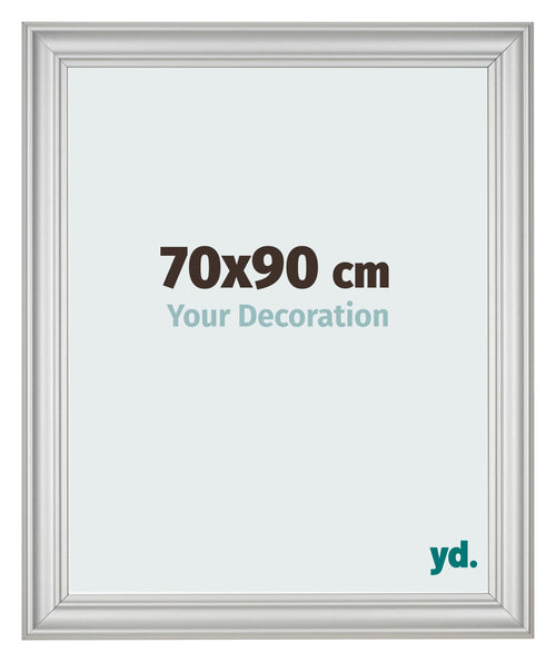 Photo Frame 70x90cm Silver Matte MDF Lazio Front Size | Yourdecoration.co.uk