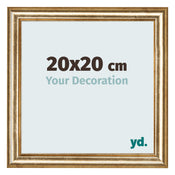 Photo Frame 20x20cm Gold Antique MDF Lazio Front Size | Yourdecoration.co.uk
