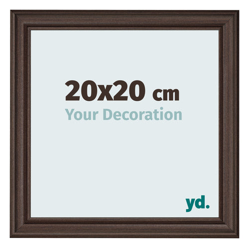 Photo Frame 20x20cm Oak Dark MDF Lazio Front Size | Yourdecoration.co.uk