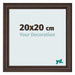 Photo Frame 20x20cm Oak Dark MDF Lazio Front Size | Yourdecoration.co.uk