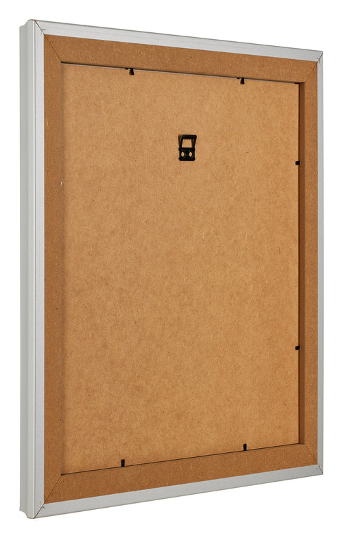 Photo Frame 20x20cm Silver Matte MDF Lazio Back Oblique | Yourdecoration.co.uk