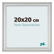 Photo Frame 20x20cm Silver Matte MDF Lazio Front Size | Yourdecoration.co.uk