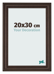 Photo Frame 20x30cm Oak Dark MDF Lazio Front Size | Yourdecoration.co.uk
