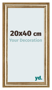 Photo Frame 20x40cm Gold Antique MDF Lazio Front Size | Yourdecoration.co.uk