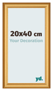 Photo Frame 20x40cm Gold Matte MDF Lazio Front Size | Yourdecoration.co.uk