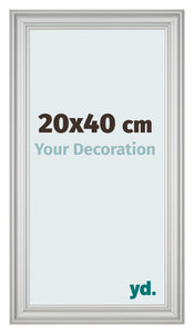 Photo Frame 20x40cm Silver Matte MDF Lazio Front Size | Yourdecoration.co.uk