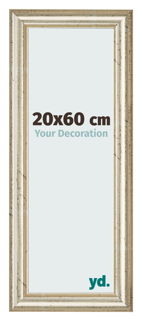 Photo Frame 20x60cm Metallic Gloss MDF Lazio Front Size | Yourdecoration.co.uk