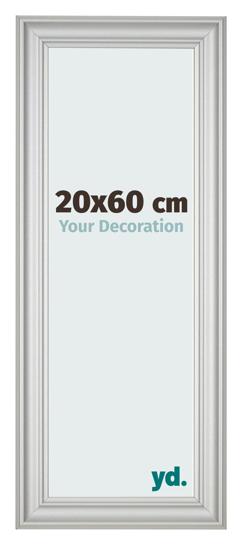Photo Frame 20x60cm Silver Matte MDF Lazio Front Size | Yourdecoration.co.uk