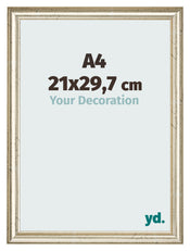 Photo Frame 21x29 7cm A4 Metallic Gloss MDF Lazio Front Size | Yourdecoration.co.uk