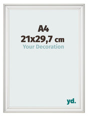 Photo Frame 21x29 7cm A4 White Swept MDF Lazio Front Size | Yourdecoration.co.uk