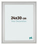 Photo Frame 24x30cm Silver Matte MDF Lazio Front Size | Yourdecoration.co.uk