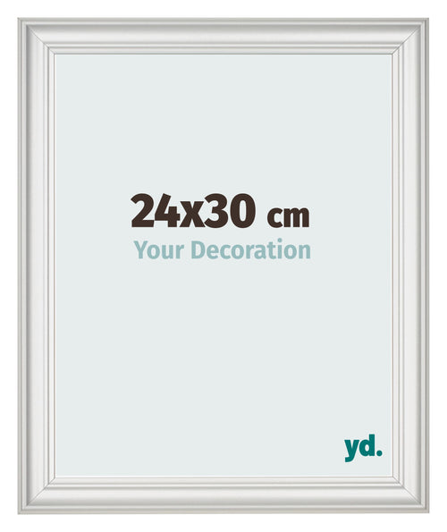 Photo Frame 24x30cm White Swept MDF Lazio Front Size | Yourdecoration.co.uk