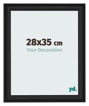 Photo Frame 28x35cm Black Woodgrain MDF Lazio Front Size | Yourdecoration.co.uk