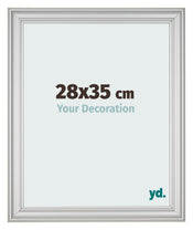 Photo Frame 28x35cm Silver Matte MDF Lazio Front Size | Yourdecoration.co.uk
