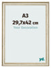 Photo Frame 29 7x42cm A3 Metallic Gloss MDF Lazio Front Size | Yourdecoration.co.uk