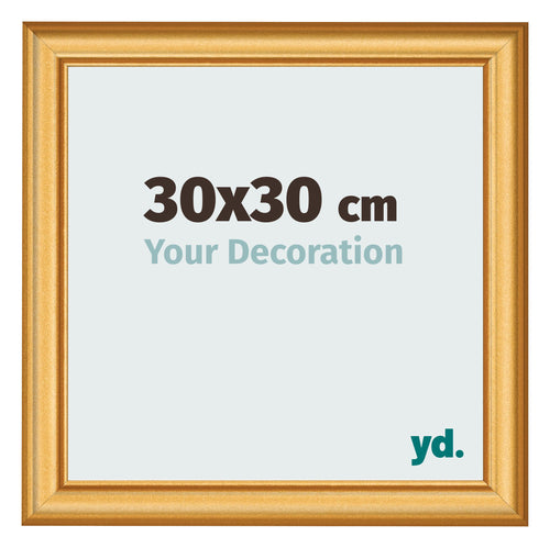 Photo Frame 30x30cm Gold Matte MDF Lazio Front Size | Yourdecoration.co.uk