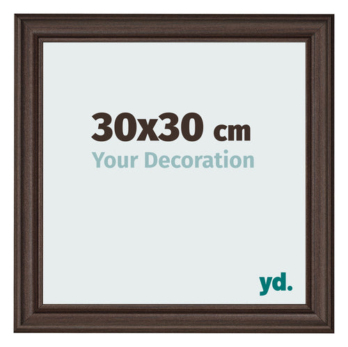 Photo Frame 30x30cm Oak Dark MDF Lazio Front Size | Yourdecoration.co.uk