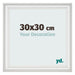 Photo Frame 30x30cm White Swept MDF Lazio Front Size | Yourdecoration.co.uk