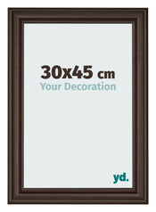Photo Frame 30x45cm Oak Dark MDF Lazio Front Size | Yourdecoration.co.uk