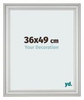 Photo Frame 36x49cm Silver Matte MDF Lazio Front Size | Yourdecoration.co.uk