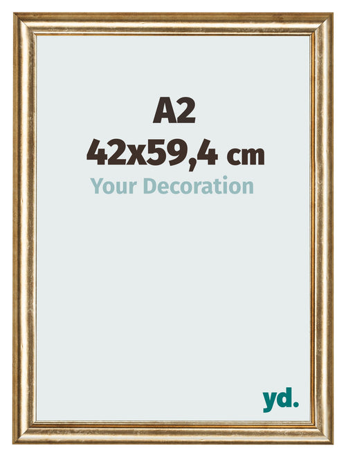 Photo Frame 42x59 4cm A2 Gold Antique MDF Lazio Front Size | Yourdecoration.co.uk