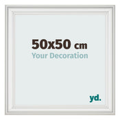 Photo Frame 50x50cm White Swept MDF Lazio Front Size | Yourdecoration.co.uk