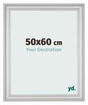 Photo Frame 50x60cm Silver Matte MDF Lazio Front Size | Yourdecoration.co.uk