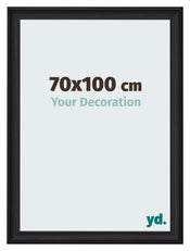 Photo Frame 70x100cm Black Woodgrain MDF Lazio Front Size | Yourdecoration.co.uk