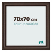 Photo Frame 70x70cm Oak Dark MDF Lazio Front Size | Yourdecoration.co.uk