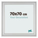 Photo Frame 70x70cm Silver Matte MDF Lazio Front Size | Yourdecoration.co.uk