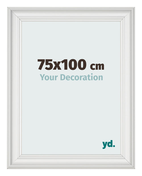 Photo Frame 75x100cm White Swept MDF Lazio Front Size | Yourdecoration.co.uk