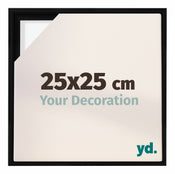 Lyon MDF Canvas Floater Frame 25x25cm Black Matte Front Size | Yourdecoration.co.uk