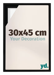 Lyon MDF Canvas Floater Frame 30x45cm Black Matte Front Size | Yourdecoration.co.uk