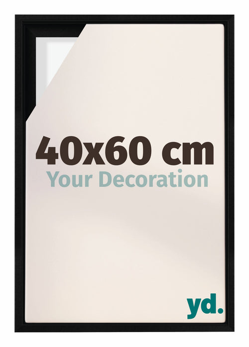 Lyon MDF Canvas Floater Frame 40x60cm Black Matte Front Size | Yourdecoration.co.uk