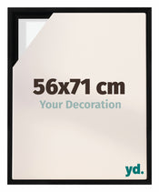 Lyon MDF Canvas Floater Frame 56x71cm Black Matte Front Size | Yourdecoration.co.uk