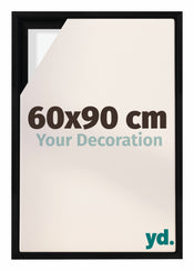 Lyon MDF Canvas Floater Frame 60x90cm Black Matte Front Size | Yourdecoration.co.uk