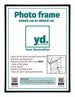 Aurora Aluminium Photo Frame 45x60cm Black Mat Front Size | Yourdecoration.co.uk