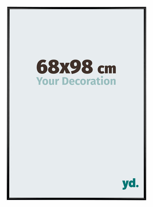 Austin Aluminium Photo Frame 68x98cm Black High Gloss Front Size | Yourdecoration.co.uk