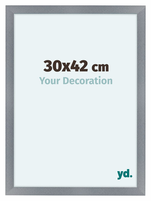 Como MDF Photo Frame 30x42cm Aluminium Brushed Front Size | Yourdecoration.co.uk
