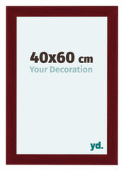 Como MDF Photo Frame 40x60cm Wine Red Swept Front Size | Yourdecoration.co.uk