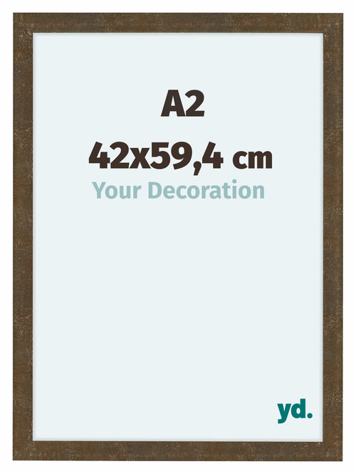Como MDF Photo Frame 42x59 4cm A2 Gold Antique Front Size | Yourdecoration.co.uk