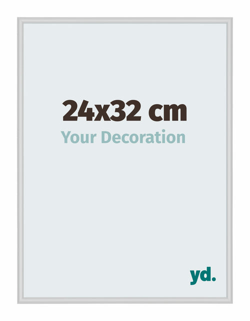 Miami Aluminium Photo Frame 24x32cm Silver Matte Front Size | Yourdecoration.co.uk