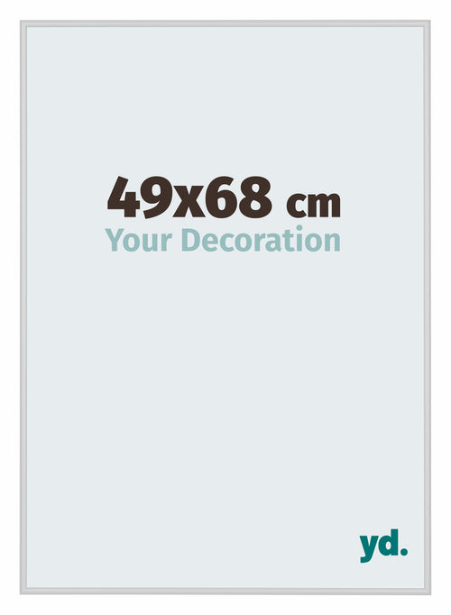 Miami Aluminium Photo Frame 49x68cm Silver Matte Front Size | Yourdecoration.co.uk