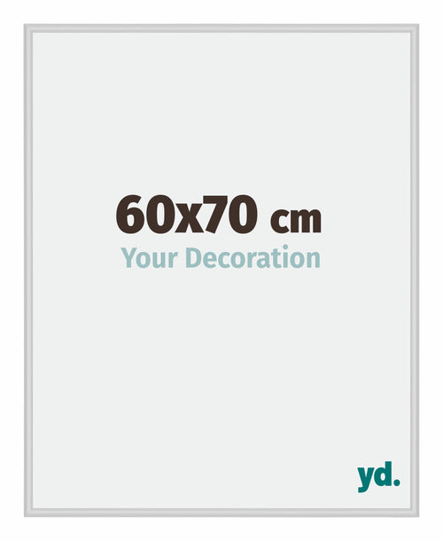 Miami Aluminium Photo Frame 60x70cm Silver Matt Front Size | Yourdecoration.co.uk