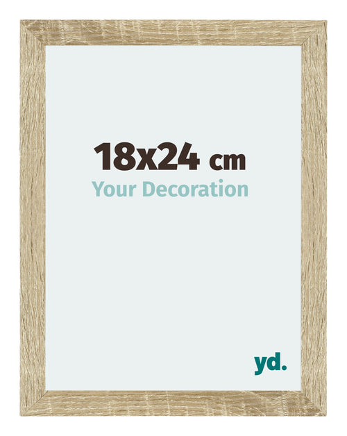 Mura MDF Photo Frame 18x24cm Sonoma Oak Front Size | Yourdecoration.co.uk