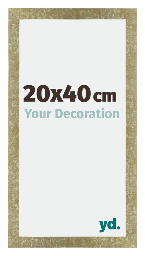 Mura MDF Photo Frame 20x40cm Gold Antique Front Size | Yourdecoration.co.uk