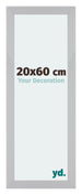 Mura MDF Photo Frame 20x60cm Silver Matte Front Size | Yourdecoration.co.uk