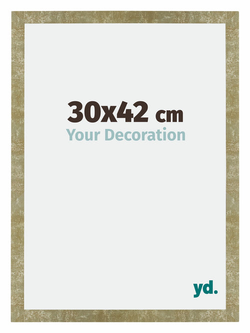 Mura MDF Photo Frame 30x42cm Gold Antique Front Size | Yourdecoration.co.uk