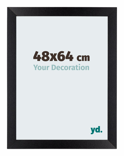 Mura MDF Photo Frame 48x64cm Black Matte Front Size | Yourdecoration.co.uk